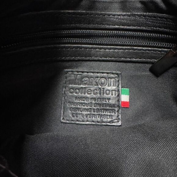 Maxon Collection Black Leather Crossbody Bag - Picture 6 of 7